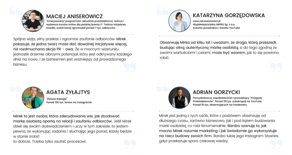 marka osobista opinie